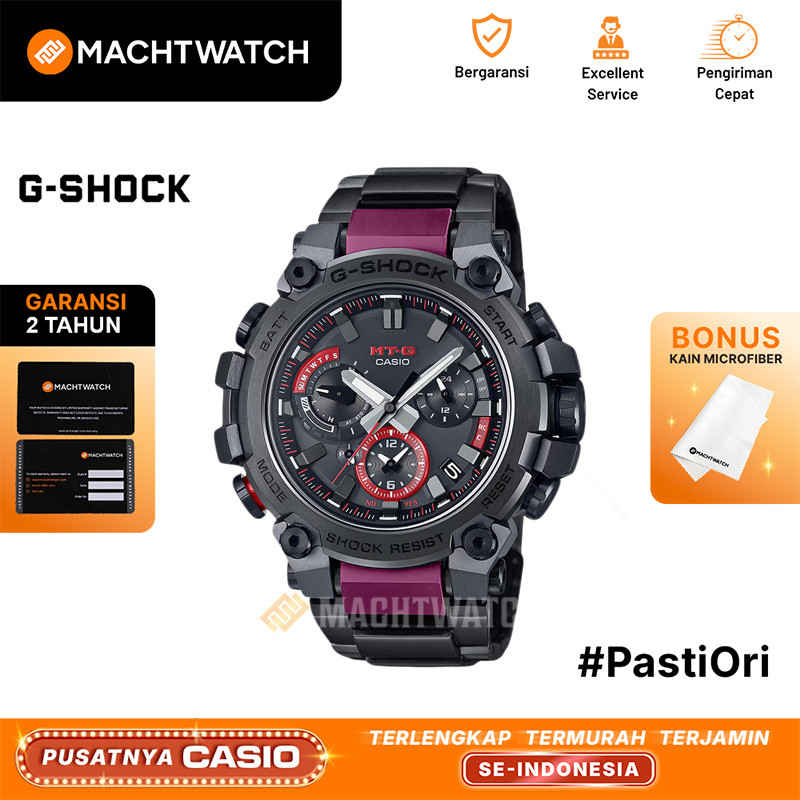 Jam Tangan Pria Casio G-Shock MT-G MTG-B3000BD-1AJF MTG-B3000BD MTGB3000BD Tough Solar Men Dark Grey