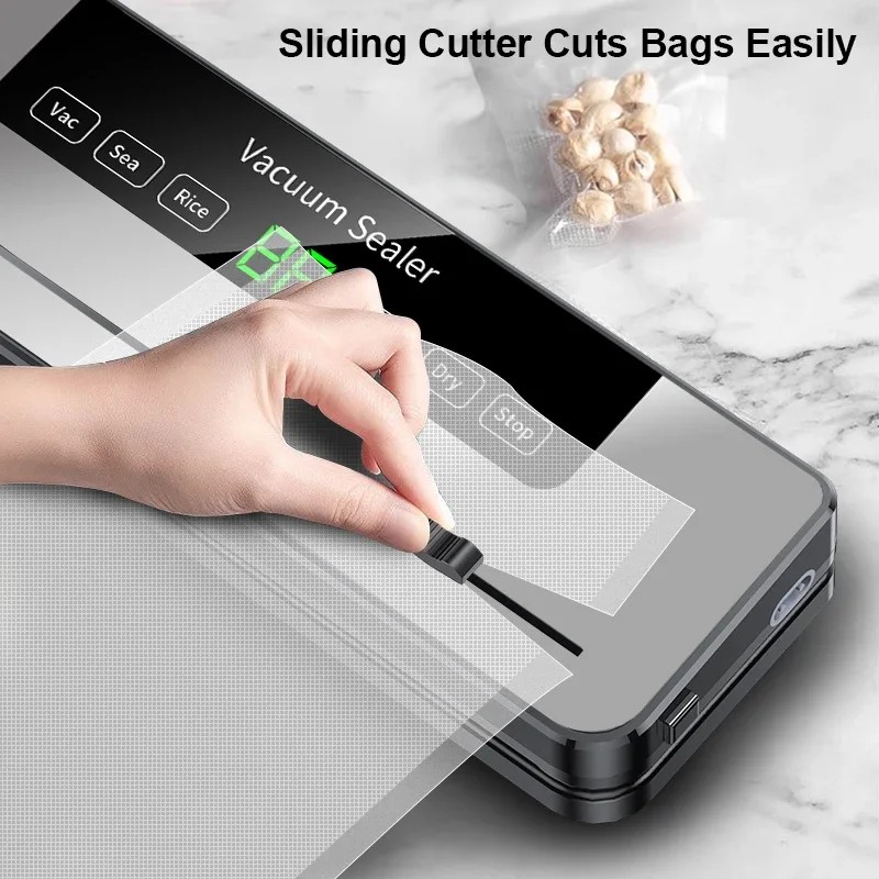Xiaomi Electric Vacuum Sealer Machine Dry/Wet Food Packaging Vacuum Sealing Bags Food Storage Vacuum