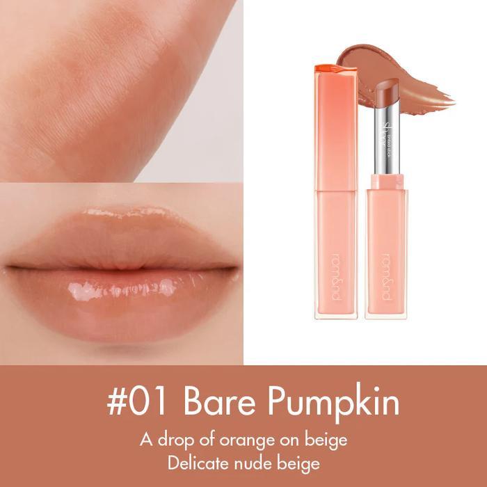 Lipstik Tint Romand Sheer Tint Stick 6 Warna Pilihan - 01 BARE PUMPKIN