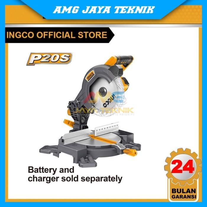 P20S Mesin Potong Aluminium Cordless 20V INGCO CMS2001Miter Saw