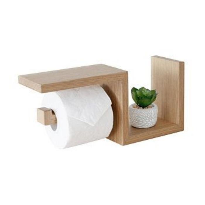 ASLI Askraft Tempat Roll Tisu Gulung Tempel Dinding Kayu Jati READY STOCK