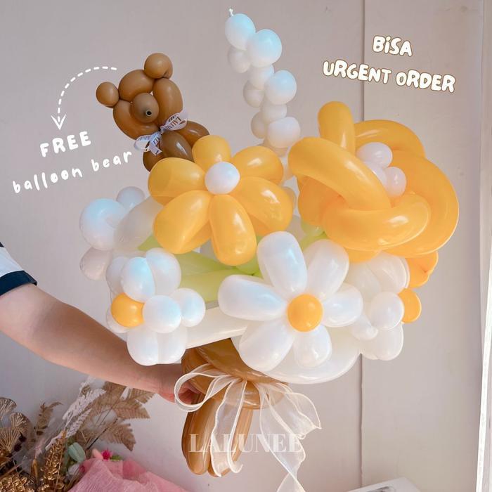 Balloon Twist Bouquet - Balon Bunga Mawar- Bunga dari Balon - Balon Karakter - Buket Ultah