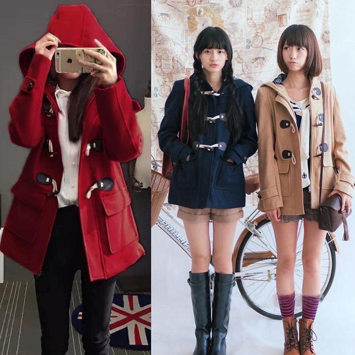 Japan Student Coat Jaket Pelajar Jepang Lucu Kawaii Jaket Wanita Cewek Cewe Polos Fleece Kancing