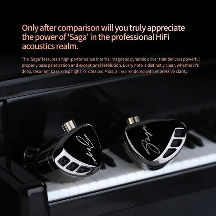 Kz Saga High Performance Magnetic Dynamic Driver In Ear Monitor Earphone