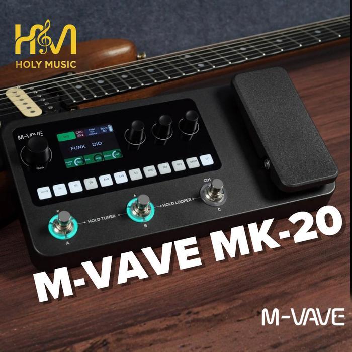 Effect Gitar Mvave MK 20 Efek M Vave MK20 Digital Multi Effect Processor For Guitar & Bass