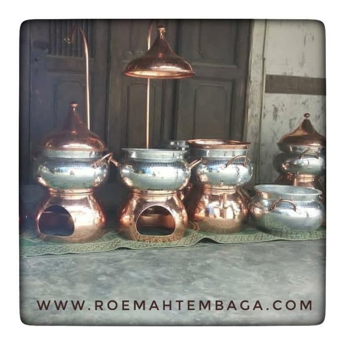 Chafing dish kuningan - pemanas makanan