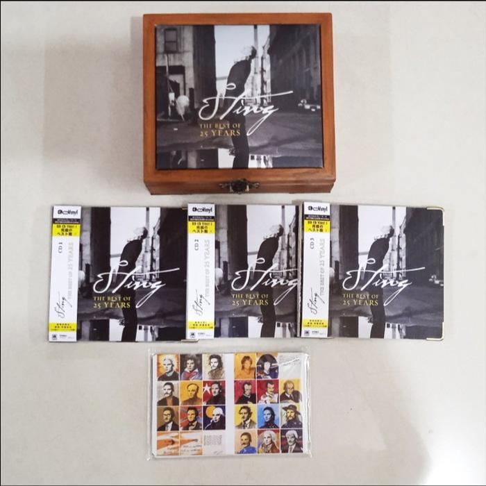 cd STING, The Best of 25 Years - 3 Disc * Lagu BARAT * SQ HardWoodBox
