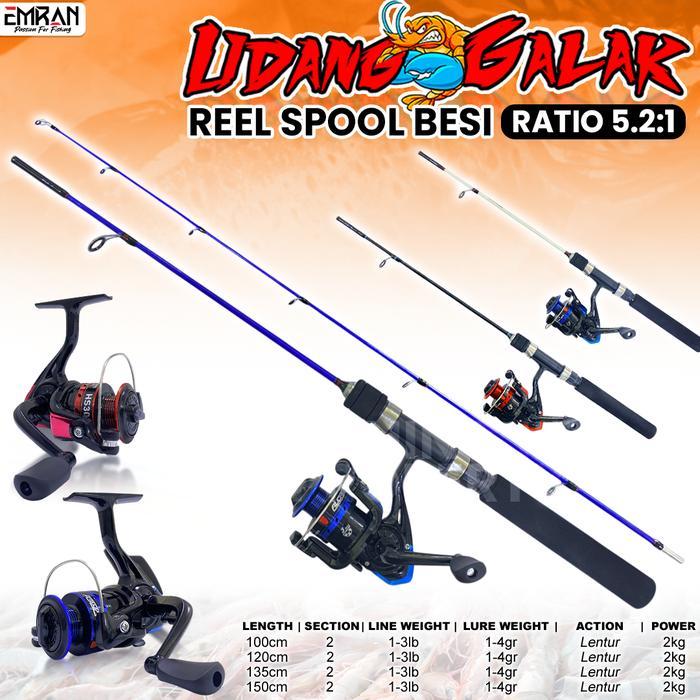 Sepaket Joran pancing Udang Galak Fiber Solid 1-3 LB pancing joran pancing mancing