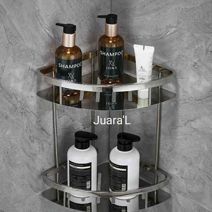 Rak Sudut Kamar Mandi. Rak sabun sudut. Rak Shampoo. Sampo. Sabun.