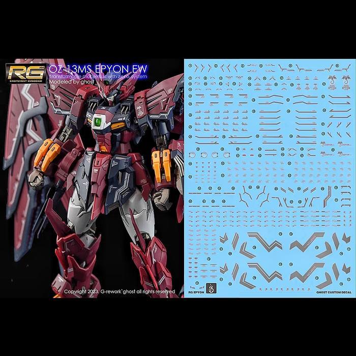 RG GUNDAM EPYON WATER DECAL GHOST CUSTOM