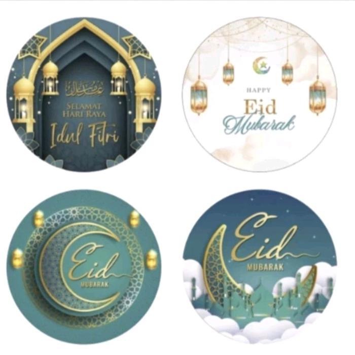 Label Toples Lebaran ROLL 500PCS Sticker Idul Fitri Toples 2,5Cm