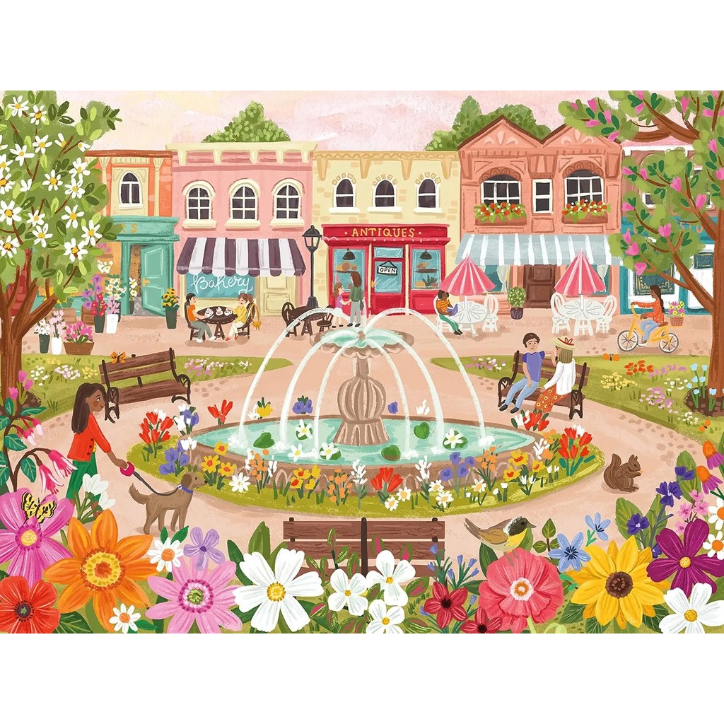 1314/300/120 Pieces Wooden Puzzle for Town Park Jigsaw Puzzles for Challenging Family Activity Games