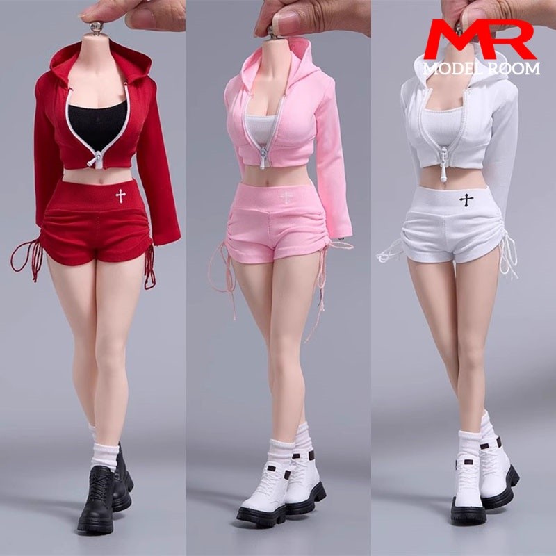 cdtoys cd086 1/6 Scale Female Sports Wear Short Top Drawstring Shorts Clothes Model Fit 12'' Soldier