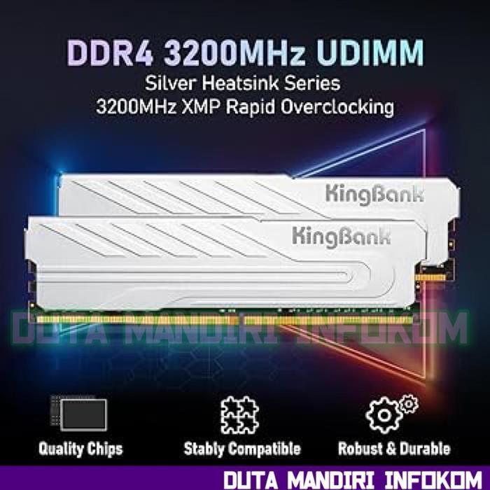 KingBank DDR4 8GB 16GB 32GB 3200mhz - Desktop Memory PC Gaming with Heatsink