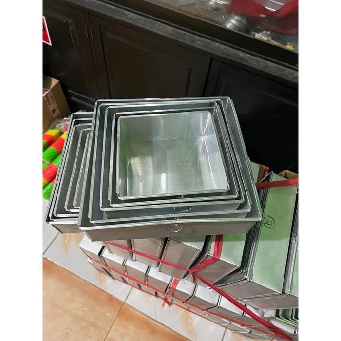 loyang cetakan bolu kotak 5set / loyang kotak /loyang segi / loyang lapis