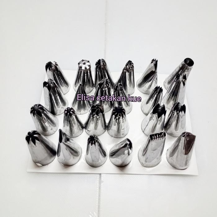 spuit kue tart / spuit kue set isi 24 pcs / cetakan kue semprit set