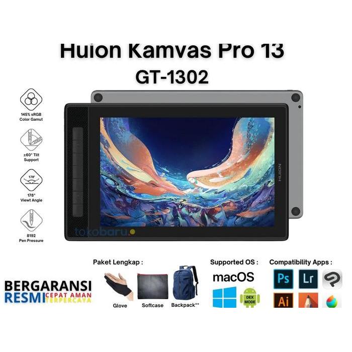 HUION Kamvas Pro 13 2.5K QHD Graphics Monitor Drawing Tablet