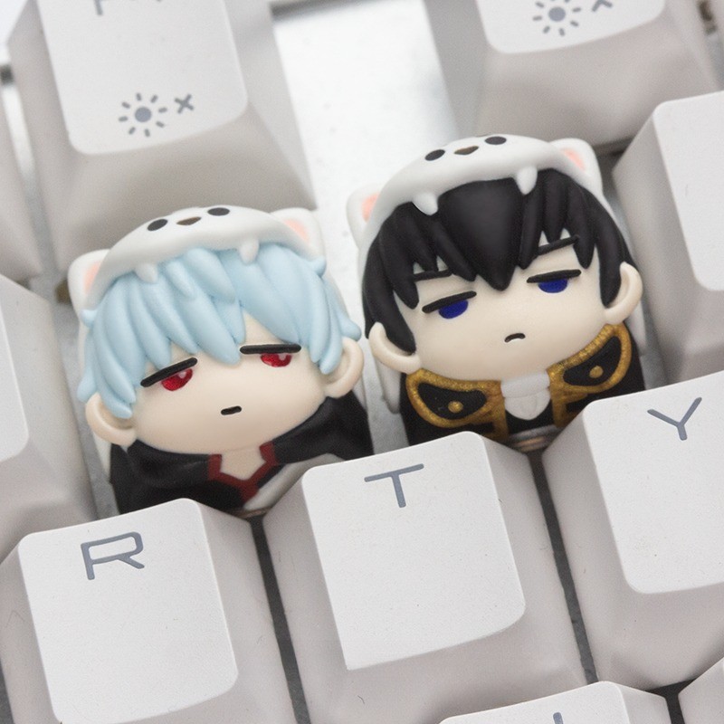 FLASH SALE    GINTAMA Artisan Keycap Custom Handmade Personalized Resin Keyboard Cap Cute Anime KeyC