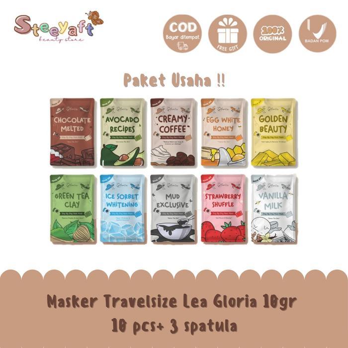 [10 Pcs] Lea Gloria Travel Size Masker Wajah Organik 10 gram Face Mask By Lea Gloria - Masker by Lea