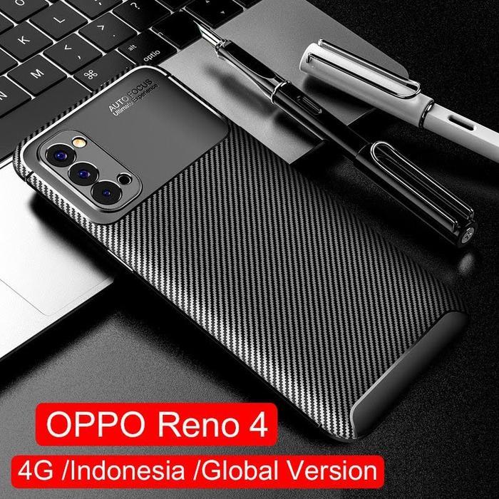 COMPAITABLE FOR CASE OPPO RENO 4 / RENO 4F / RENO 4 PRO CASE CARBON AUTOFOCUS SLIM ARMOR PROTECTION