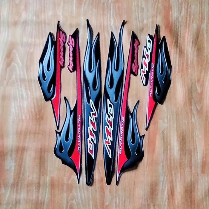 STRIPING API MIO SPORTY WARNA HITAM