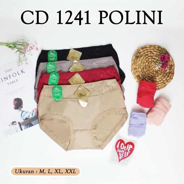 (6Pcs) Cd Perempuan Celana Dalam Wanita Cewek Polini 1241 1232 Coolmax Termurah Lembut Dewasa Pasti
