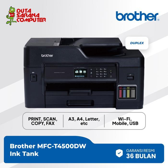 TEREMURAHTERLARIS READY SILAHKAN DIORDER BROTHER PRINTER MFC-T4500DW A3 INK JET NEW ORIGINAL