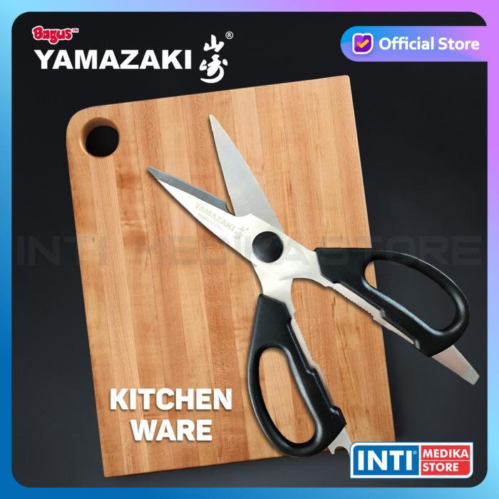 BERMUTU BAGUS - Gunting Dapur MULTIFUNGSI Anti Karat + PEMBUKA Tutup Botol YAMAZAKI Kitchen Ware