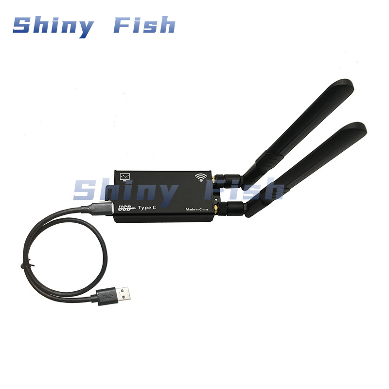 M.2 Adapter with Enclosure USB2.0 Dongle Type C ENC for all M.2 4G Modem as EM7455 EM7565 EM06