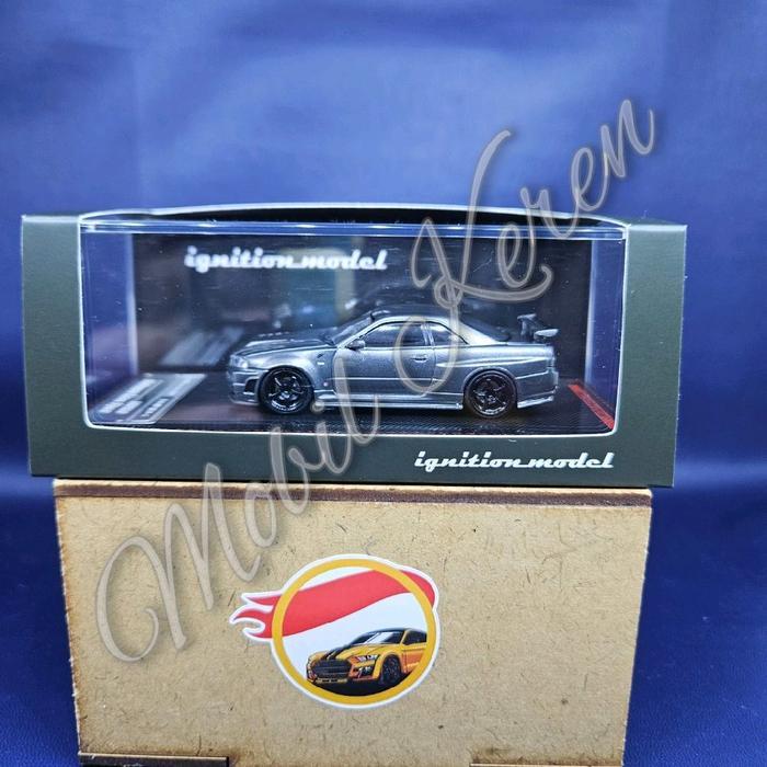 Diecast Ignition Model Nismo Clubman Race Spec Nissan Skyline GT-R (Nismo R34 CRS Ver) BNR34 grey