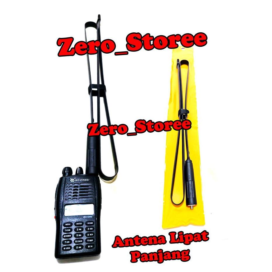 Antena TONGKAT PANJANG 1M-an ABBREE Tactical Antena HT Baofeng SMA Female VHF UHF Gain antena dual