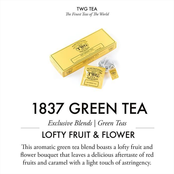 TWG TEA 1837 GREEN TEA, COTTON TEABAG