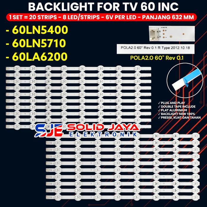 Backlht Tv Led 60 Inch 60Ln5400 60Ln5710 60La6200 Lampu Led 3V 60Ln 60La Lensa