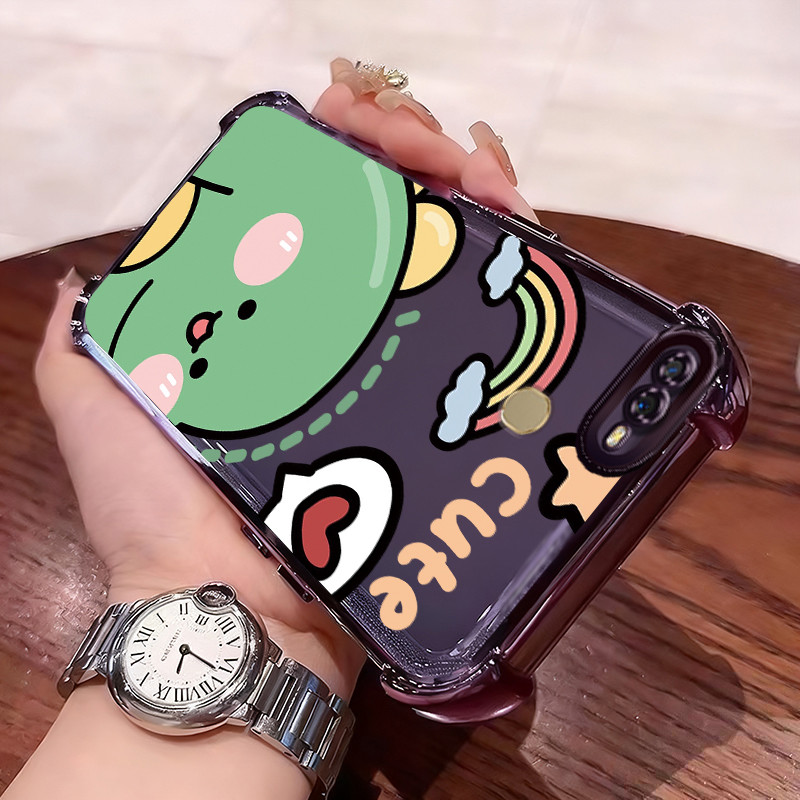 Casing Hp Untuk OPPO A7 OPPO A5s OPPO A12 OPPO A12S A11k Case Casing pola Dinosaurus dan unicorn Ces