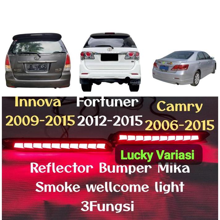 Reflector Bumper Belakang Lampu Mata Kucing Bumper Bawah Innova 2009-2015/Fortuner 2012-2015/Camry