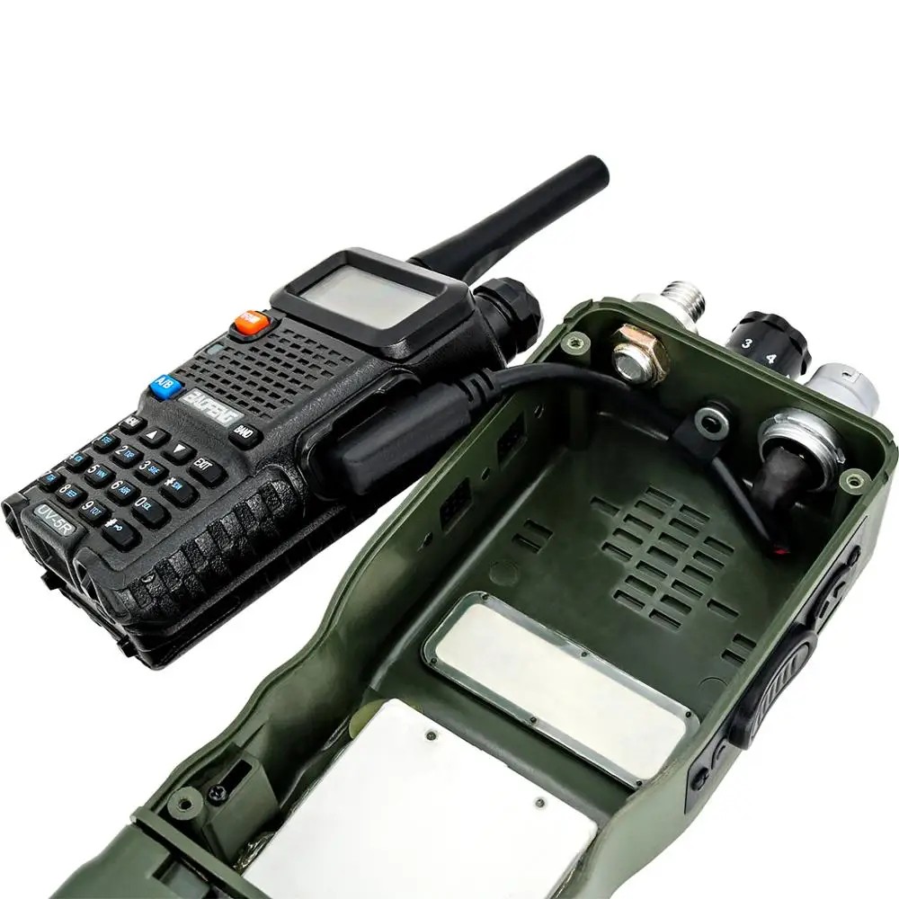 U-283/U 6 Pin Plug Turn to Kenwod Socket Adapter for AN/PRC 152 / PRC 148 Harris Dummy Radio Case