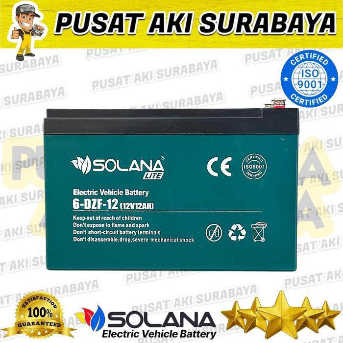 TERBARU BATTERY SOLANA 6DZF12 KAYABA 6DZF14 AKI VOLTA GODA MIGO TIGER SELIS EXOTIC SUNRICE SOLANA