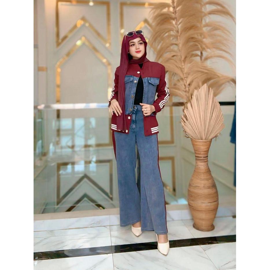 Ella Trendy One set 2-in-1 Setelan Celana Wanita Melisa