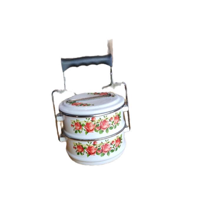 Rantang Enamel 2 Susun 14cm - Dengan Diameter Mangkuk 14cm