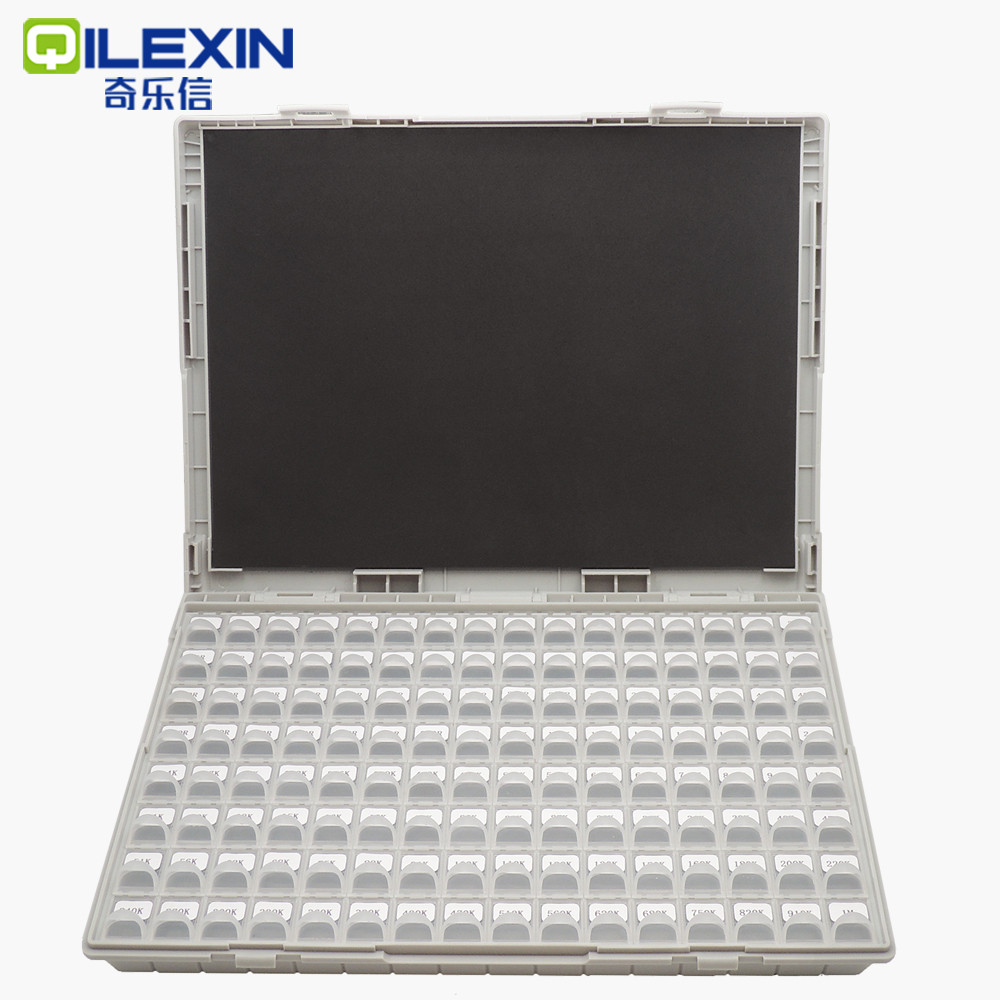 SMD Resistor Box 1% 0402 0603 0805 1206 Resistor Assortment Kit component 128 Values 0R-1M sample