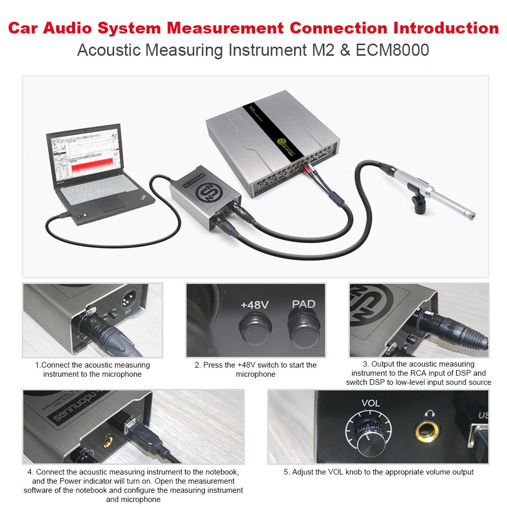 Sennuopu M2 Automotive Acoustic Measuring Instrument for Car Sound Audio System with Testing