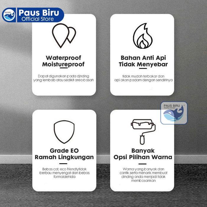 Paus Biru - Premium Wall Panel Pvc/ Wallpanel Pvc Dinding Wood Panel Wpc Dinding Motif Kayu 3D Wpc