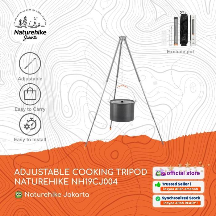 ADJUSTABLE COOKING TRIPOD NATUREHIKE NH19CJ004 TIANG PANCI NESTING