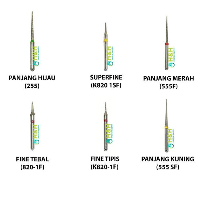 Dental Bur Slicing / Diamond Slicing Bur / Bur Tapered Fissure Tipis