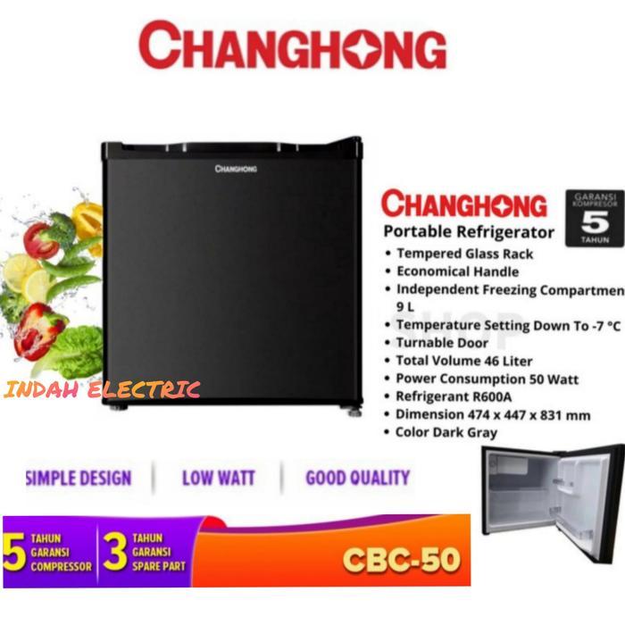 Kulkas Portable Changhong CBC 50 / Kulkas Mini Bar Changhong Low Watt