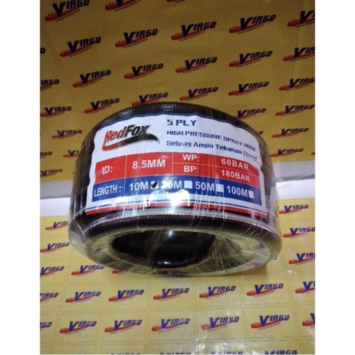 High Pressure Spray Hose 5 Ply / Selang Angin Kompresor 10 Meter Redfox