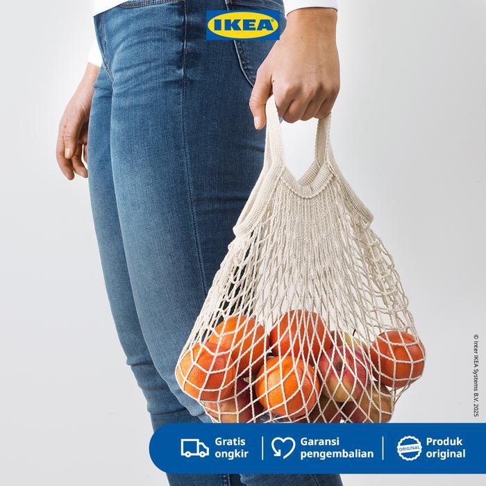 IKEA KUNGSFORS Tas Jaring Alami Set Isi 2pcs Plastik Belanja