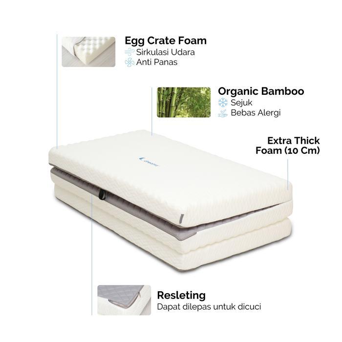 Mate Folding Bed / Kasur Bambu Lipat / Matras travel / Bamboo Mattress