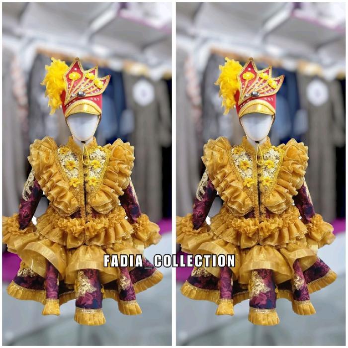 BAJU MAYORET MAROON GOLD KUPU KUPU/BAJU MAYORET TERBARU/BAJU MAYORET CANTIK/BAJU MAYORET