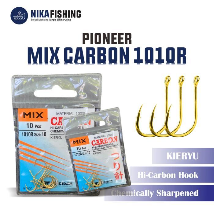 Mata Kail Pancing Carbon Mix 1010r Emas Kuning Lubang